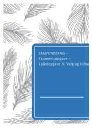 Valg og klima | Samfundsfag | Eksamensopgave