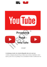 Promotion Notat | YouTube | Afsætning