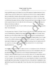 How Lucky You Are | Engelsk