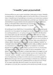 ”Armadillo” patter på journalistik