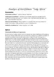 Analyse af kortfilmen ”Valg Aften”