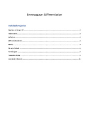 Emneopgave: Differentiation