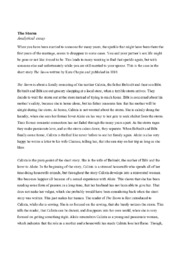 The Storm | Analytical essay
