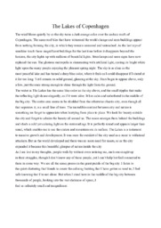 The Lakes of Copenhagen | Essay