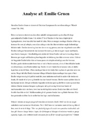 Emilie Gruen | Analyse