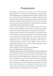 Frankenstein | Essay