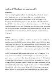 Man ligger som man har redt | Analyse