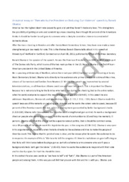 ”Remarks by the President on Reducing Gun Violence” | Essay