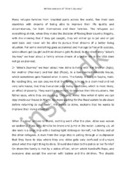 Aline Journey | Written analysis