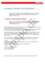 Emneopgave i Binomial- og normalfordelinger