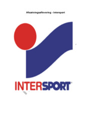 Virksomhedsanalyse af Intersport | Afsætning A