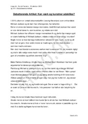 Kan værk og kunstner adskilles | Debatterende Artikel