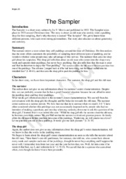 The Sampler | Analyse | Ira V. Morris