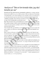 Analyse af ”Det er forvirrende tider, jeg skal fortælle jer om”