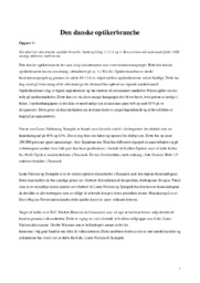 Den danske optikerbranche | Afsætning