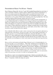 Præsentation af Karen Von Blixen