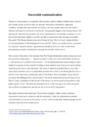 Successful communication | Analytical essay