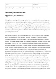 Analyserende artikel jul i barakken