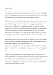 Racism | Analytical essay