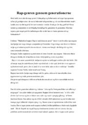 Rap-genren gennem generationerne | Debatterende artikel