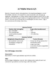 A.P Møller Mærsk Noter | Afsætning