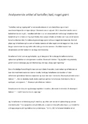 Analyserende artikel | kartofler, kød, noget grønt