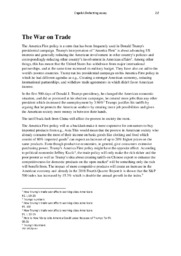 The War on Trade | Debatting essay