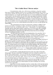 Det vi kalder Berna | Litterær Analyse