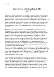 Rejseholdet  | Analyserende artikel
