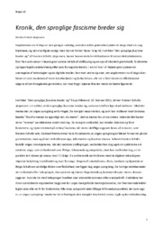 Den sproglige fascisme breder sig | Analyse