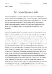 Det rummelige menneske | Analyse | Jens Blendstrup