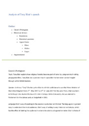 Analysis of Tony Blair