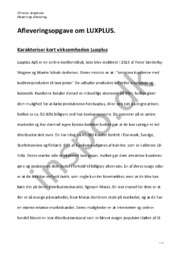 Afleveringsopgave om LUXPLUS