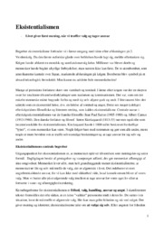 Eksistentialismen  | Filosofi opgave