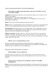 Analysér argumentationsformen i Bornedals debatindlæg