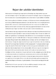 Rejser der udvikler identiteten | Essay