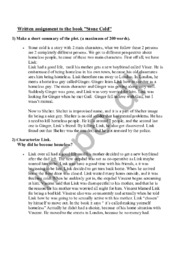 Written assignment to the book ”Stone Cold”
