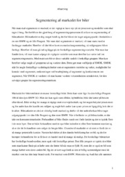 Segmentering af markedet for biler