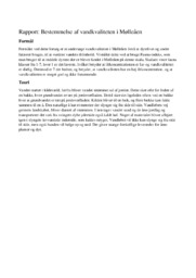 Rapport | Bestemmelse af vandkvaliteten i Mølleåen