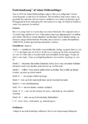 Fædrelandssang af Adam Oehlenschläger