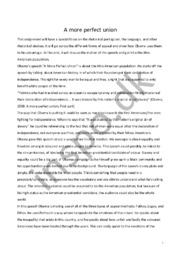 A more perfect union | Engelsk