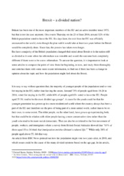 Brexit | a divided nation