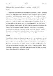 Clothes | Analyse | Chitra Banerjee Divakaruni
