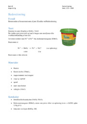 Redoxtitrering af Jernsulfat | Kemi Rapport
