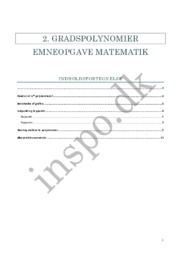 2. Gradspolynomier | Emneopgave matematik
