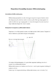 Emneopgave i differentialreging