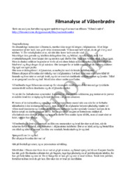 Filmanalyse af Våbenbrødre | Analyse i dansk