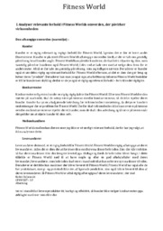 Fitness World | Afsætning