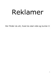 Reklamer | Her finder du alt, hvad du skal vide og kunne