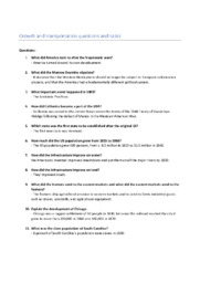 Growth and transportation | questions and tasks